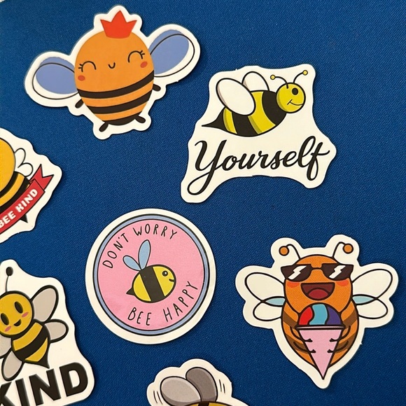 NEW! Set of 8 Bee stickers - encouraging kids - NWOT - read description - Picture 2 of 5
